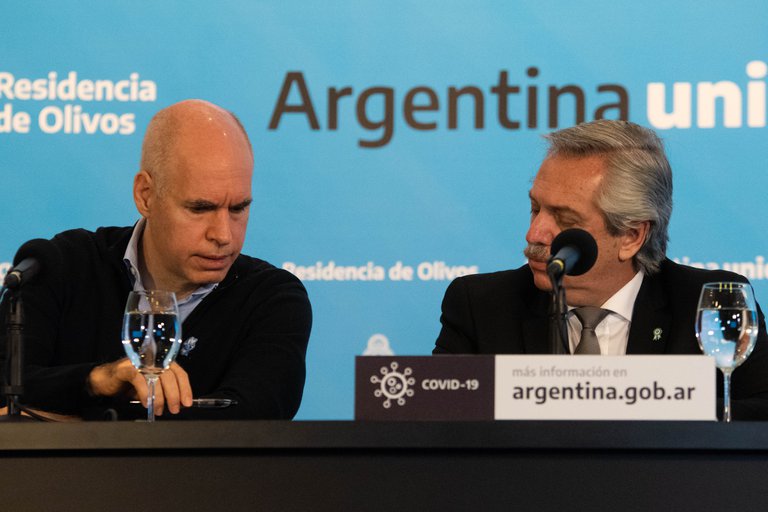 ALBERTO FERNÁNDEZ Y HORACIO RODRÍGUEZ LARRETA SE REÚNEN POR LA ESCALADA DE CONTAGIOS
