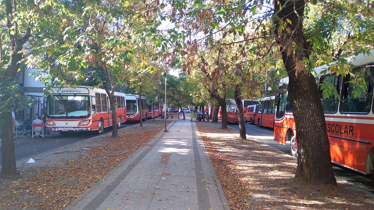 SE MANIFIESTAN LOS TRANSPORTISTAS ESCOLARES