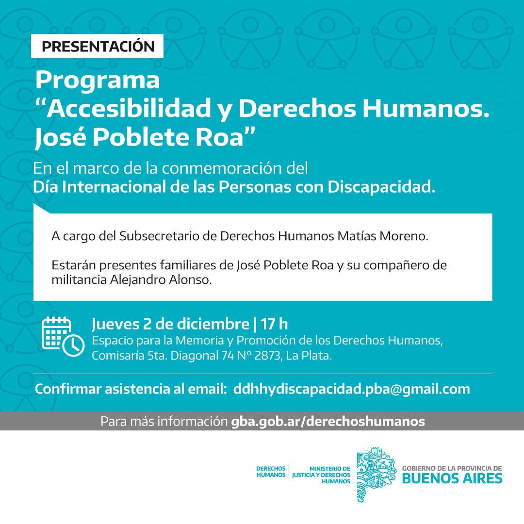 PRESENTAN EL PROGRAMA "ACCESIBILIDAD Y DERECHOS HUMANOS, JOSÉ POBLETE ROA"